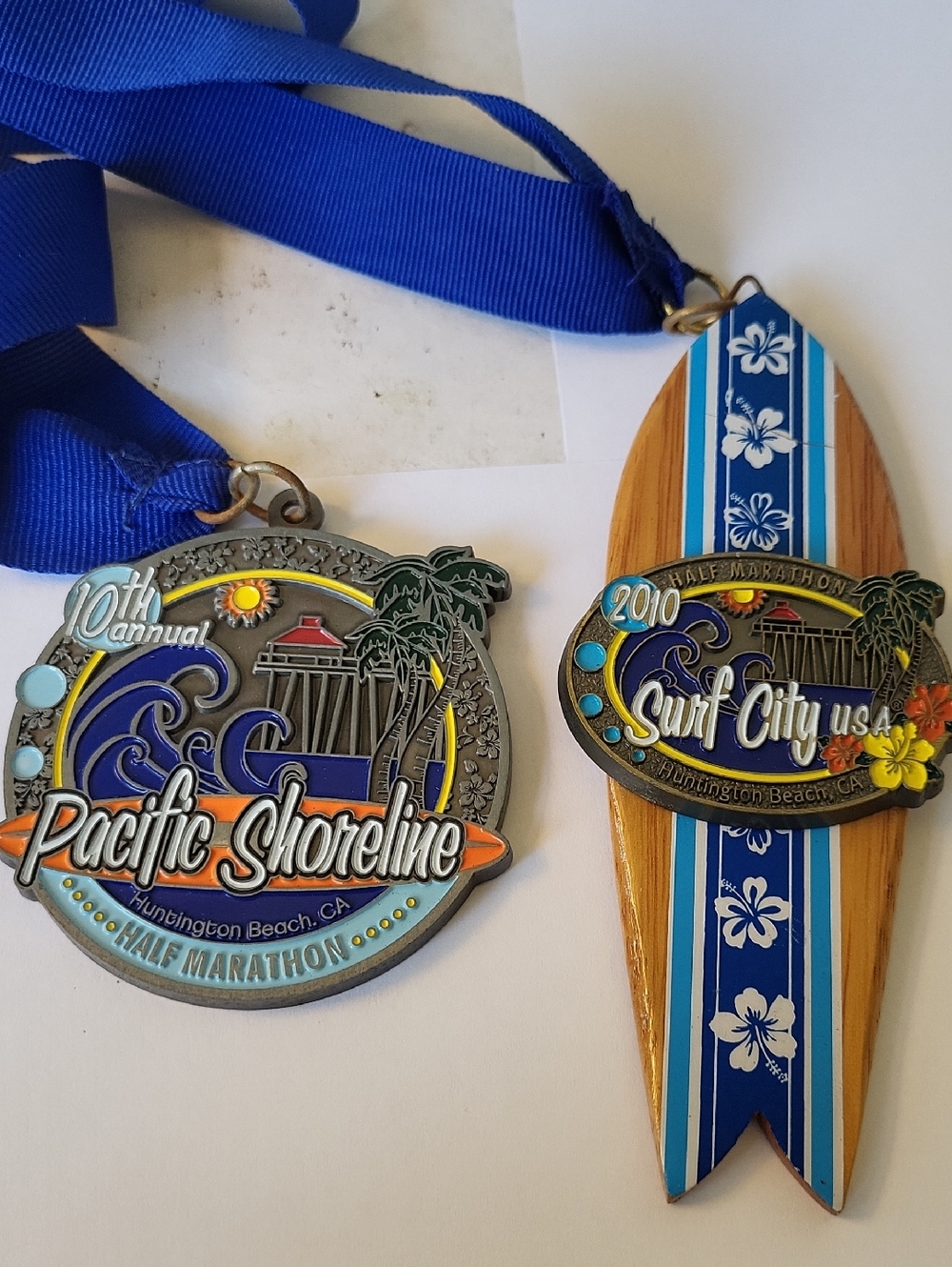 2010  Surf City Pacific Shoreline  Half Marathon Medal Collection